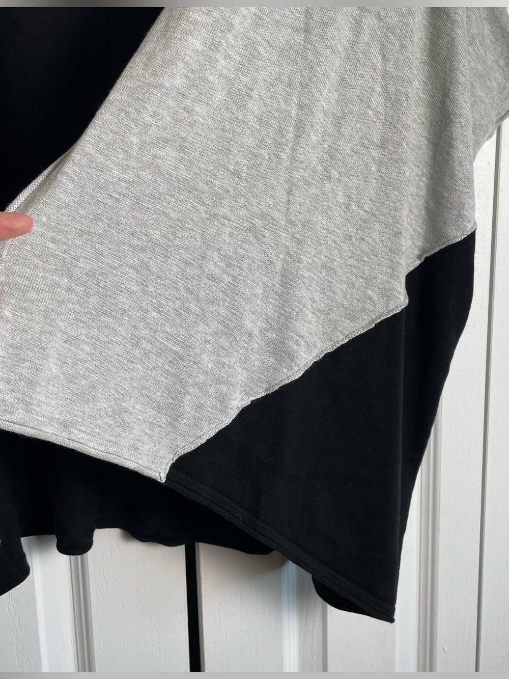 Andrea Jovine Open Front Cardigan Women’s S/M Color Block Oversized Wrap Cotton - Picture 3 of 12